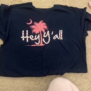 Gildan Kids Shirt - Navy with Pink Design